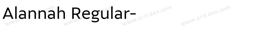 Alannah Regular字体转换